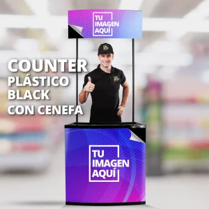 Counter Plástico Black con Cenefa