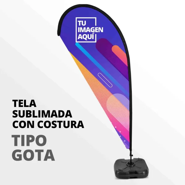 Tela sublimada con costura tipo Gota-ID