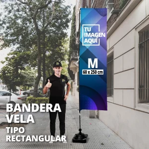 Bandera Vela Tipo Rectangular