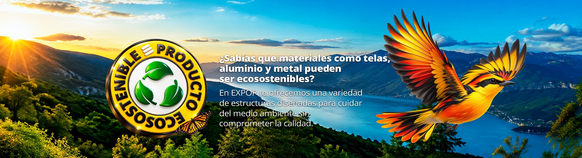 Expop: productos ecosostenibles, materiales ecológicos y calidad premium. Contáctanos.